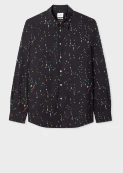 Black 'Numbers' Long-Sleeve Shirt