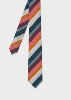 Muted 'Artist Stripe' Silk Tie
