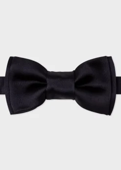 Navy Pre-Tied Silk Bow Tie