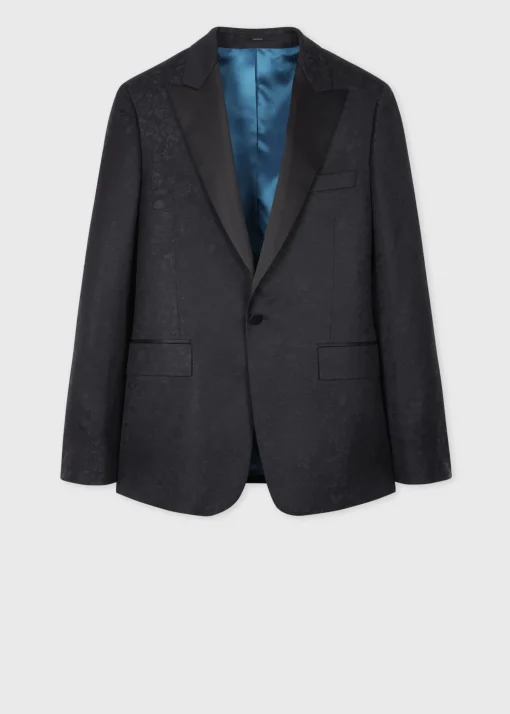 The Soho - Tailored-Fit Floral Jacquard Wool-Linen Evening Blazer